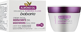 Зволожувальний крем з мигдальною олією - Babaria Almond Oil Moisturising Facial Cream Spf 10 — фото N2