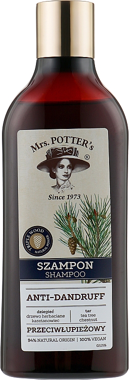 Шампунь від лупи - Mrs. Potter's Triple Wood Anti Dandruff Shampoo — фото N1