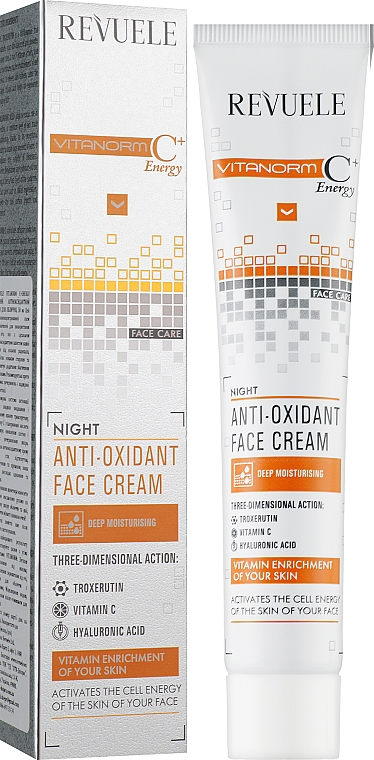 Крем для лица, антиоксидантный, ночной - Revuele Vitanorm C+ Energy Antioxidant Night Cream — фото N2