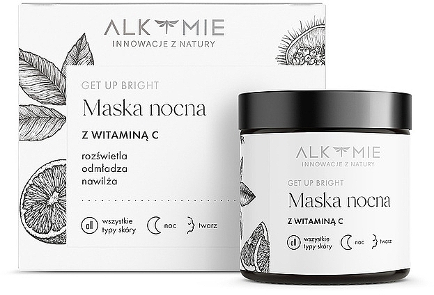 Ночная маска для лица с витамином С - Alkmie Get Up Bright — фото N2