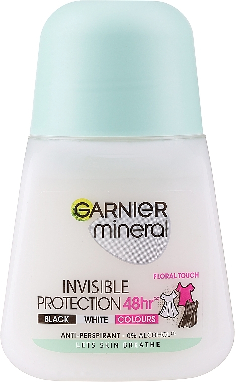 Дезодорант шариковый - Garnier Mineral Invisible Anti Perspirant Deodorant Roll On — фото N1