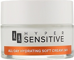 Щоденний зволожувальний крем 24г для обличчя - AA Hipersensitive Skin All-Day Hydrating Soft 24h — фото N1