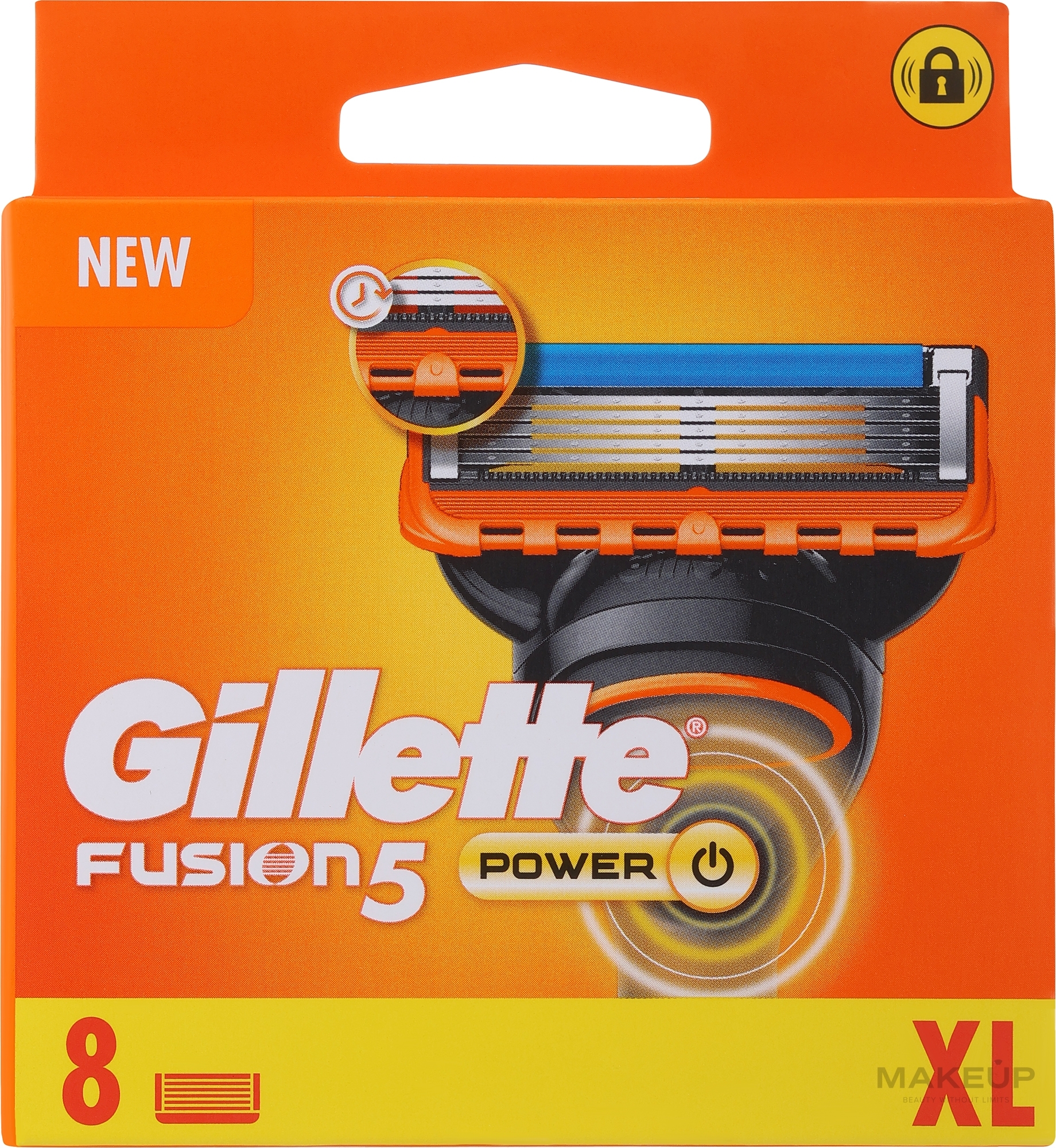 Сменные кассеты для бритья, 8 шт. - Gillette Fusion Power — фото 8шт