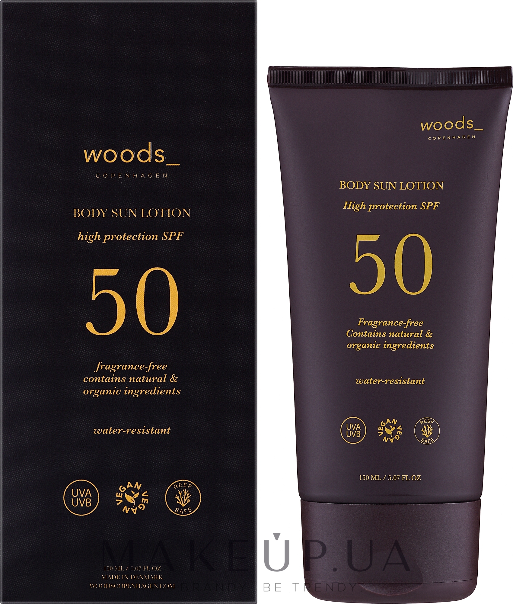 Сонцезахисний крем для тіла з SPF50 - Woods Copenhagen Sun Body SPF50 — фото 150ml