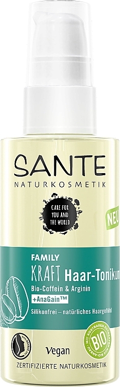 Тоник с кофеином и аргинином для волос - Sante Family Strength Hair Tonic Organic Caffeine & Arginine — фото N1