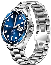 Парфумерія, косметика Смартгодинник для чоловіків, сталевий, сріблясто-синій - Garett Smartwatch Men Ocean RT
