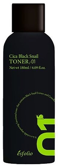 Тонер для лица с центелой азиатской и муцином черной улитки - Esfolio Cica Black Snail Toner — фото N1