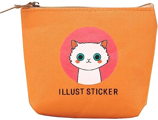 Кошелек текстурированный "Illust Stiker", оранжевый - Cosmo Shop CS1119 — фото N1