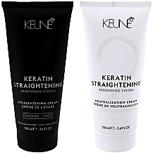 Лечащая система кератинового выпремления - Keune Keratin Straightening Rebonding System Strong  — фото N2