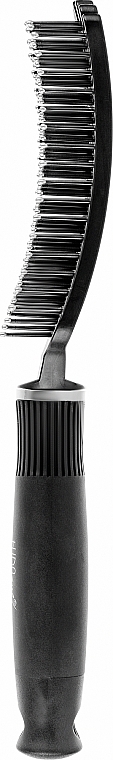 Расческа для волос 04406, черная - Eurostil Rectangular Flexible Large — фото N3