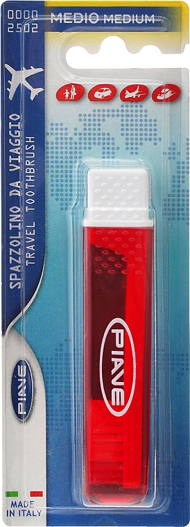 Зубна щітка "Вояж", середня, червона - PresiDENT — фото N2