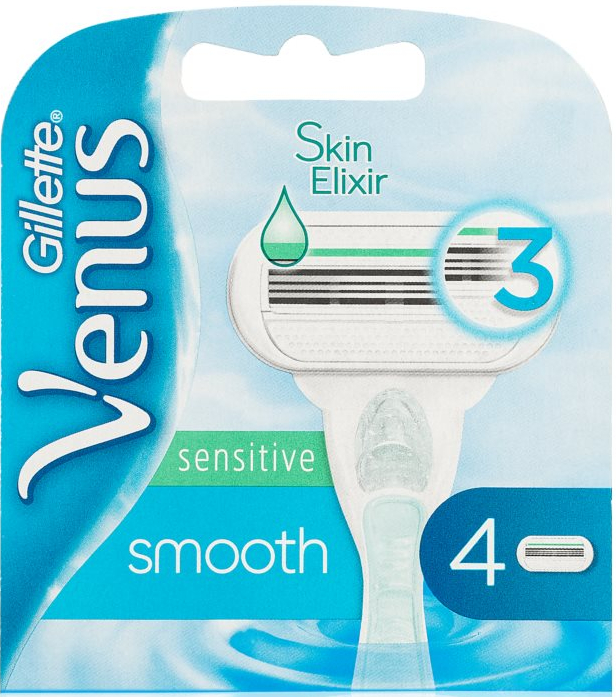 Сменные кассеты для бритья, 4 шт. - Gillette Venus Smooth Sensitive