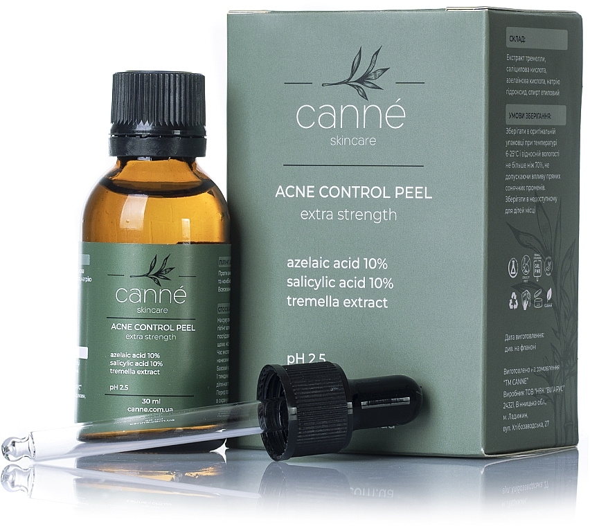 Пилинг "Акне контроль" с азелаиновой и салициловой кислотами - Canne Acne Control Peel