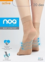 Шкарпетки жіночі "Active", 20 Den, nero, 2 пари - Knittex — фото N1