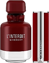 Духи, Парфюмерия, косметика Givenchy L'Interdit Rouge Ultime - Набор (edp/50ml + lipstick/mini/1.5g)