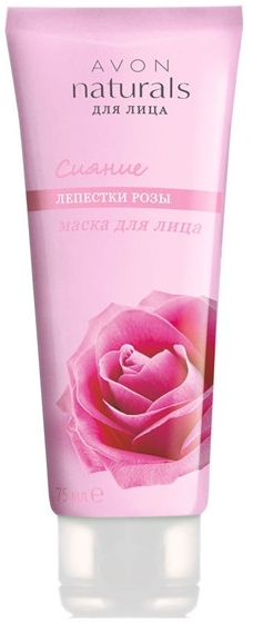 Увлажняющая маска для сияющего цвета лица "Лепестки розы. Сияние" - Avon Naturals