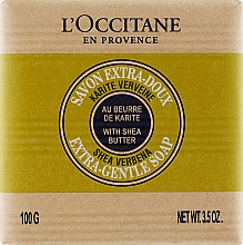 Парфумерія, косметика Мило "Каріте-вербена" - L'occitane Shea Butter Extra Gentle Soap Verbena