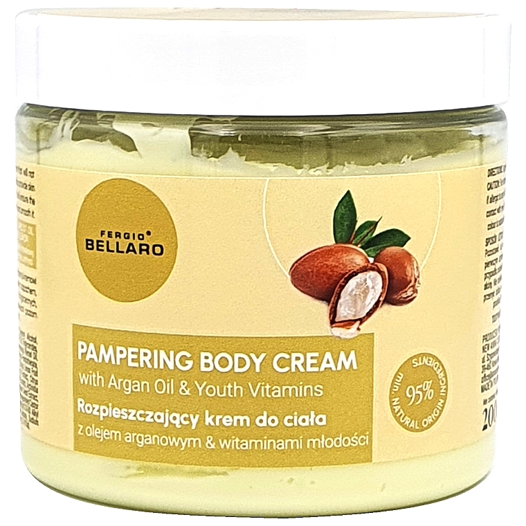 Ухаживающий крем для тела с аргановым маслом - Fergio Bellaro Pampering Body Cream — фото N1