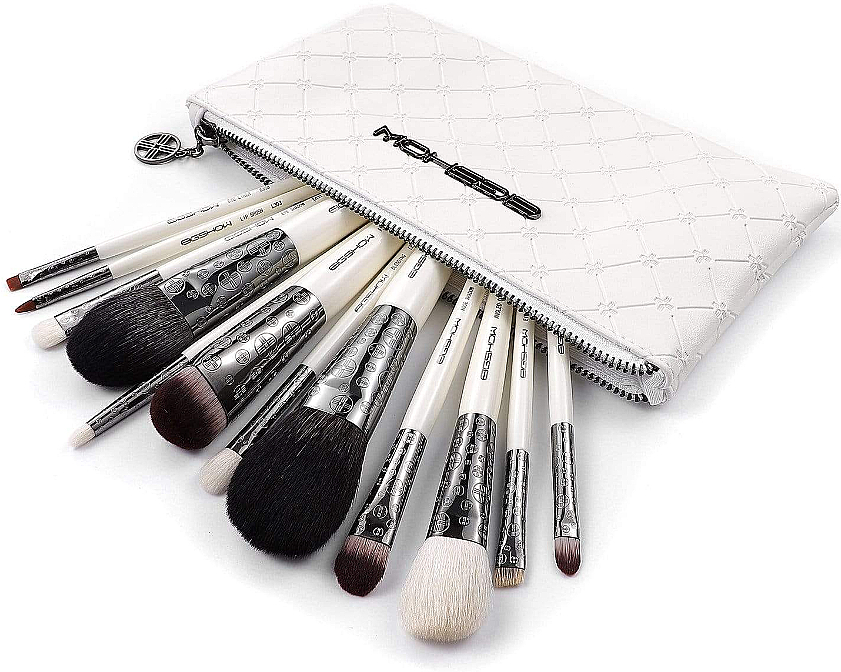 Набор кистей для макияжа, 12 шт - Eigshow Classic Makeup Brush Kit Light Gun Black — фото N2