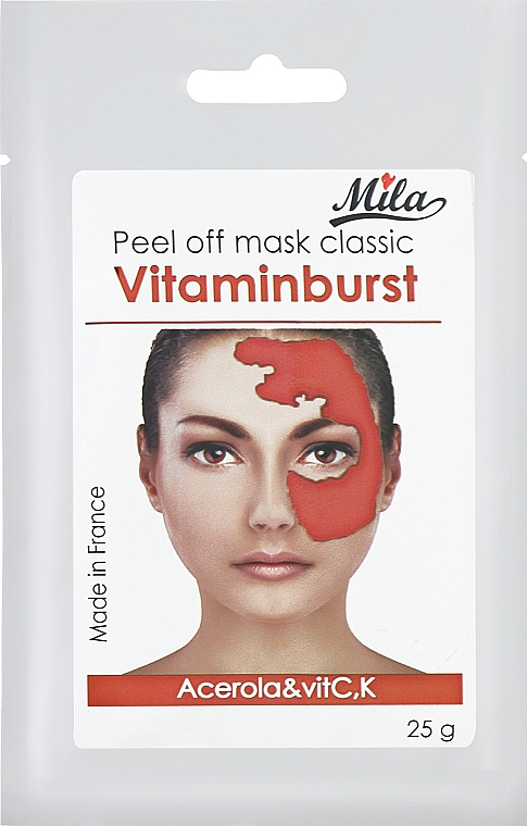 Маска альгинатная классическая порошковая "Витаминная, ацерола" - Mila Vitamin Burst Peel Off Mask Acerola — фото N1