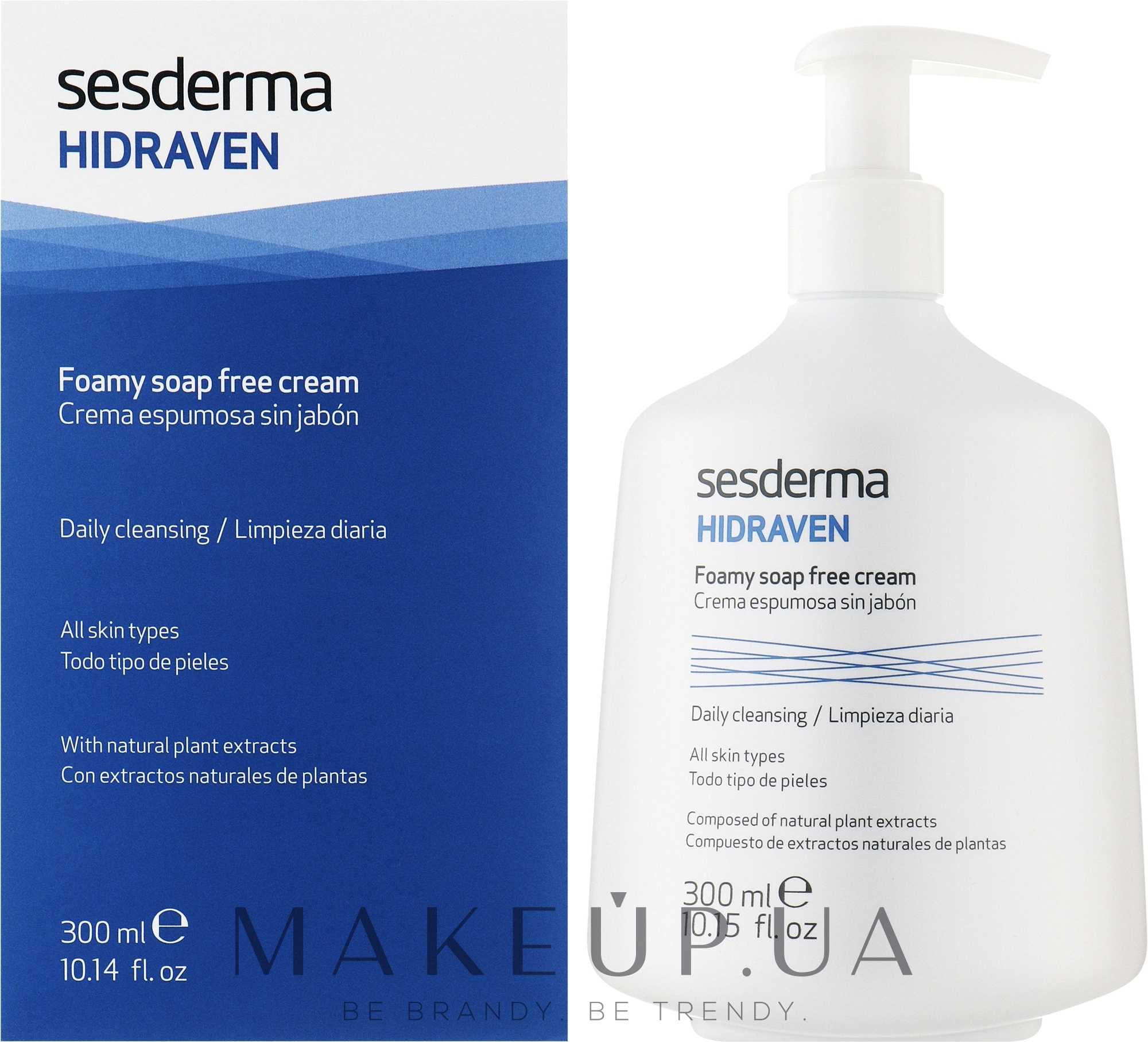Пенящийся гель для умывания лица и тела - SesDerma Laboratories Hidraven Foamy Soapless Cream — фото 300ml