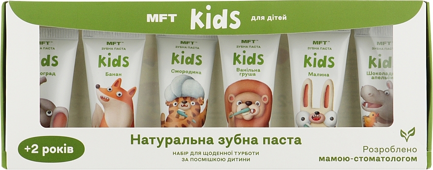 Набор зубных паст для детей - MFT (6x25г) — фото N1