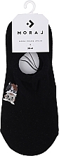 Жіночі короткі шкарпетки з вишивкою у вигляді кота, чорні - Moraj — фото N1