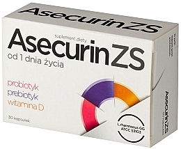Диетическая добавка с витамином D - Aflofarm Asecurin ZS — фото N1