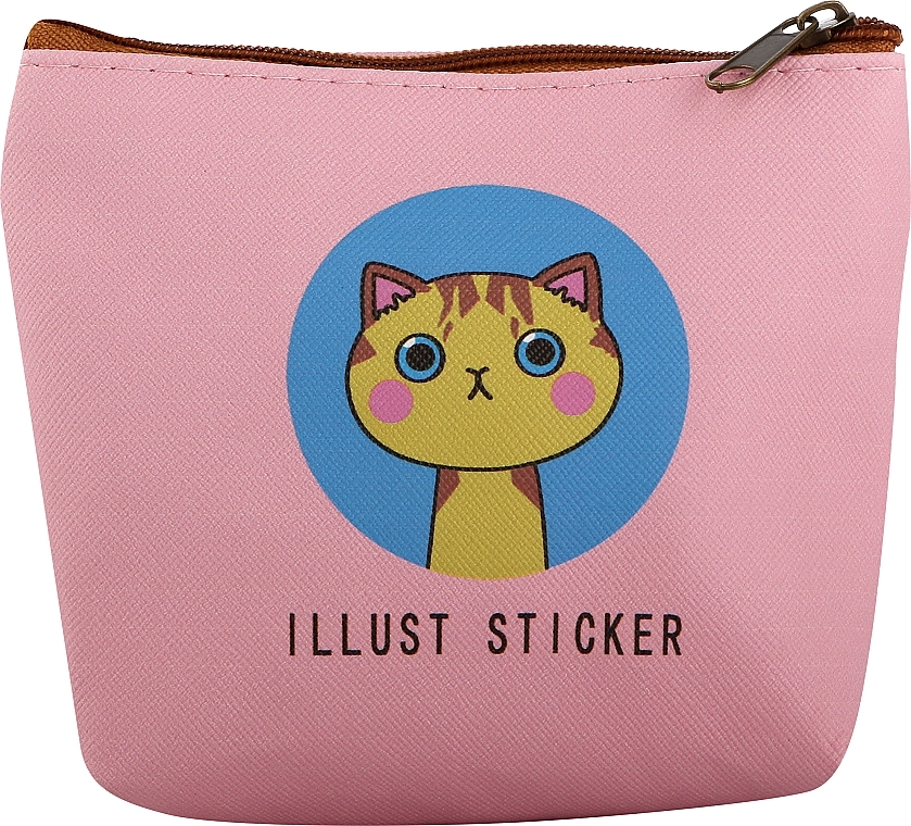 Кошелек текстурированный, на застежке, розовый - Cosmo Shop Illust Sticker