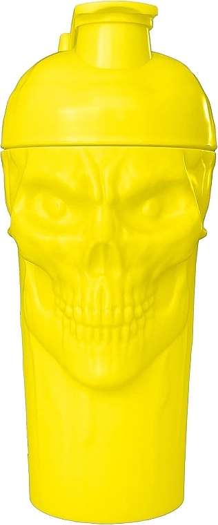 Пляшка-шейкер для спортивного харчування, 700 мл, жовта - JNX Sports The Skull! Shaker Electric Yellow — фото N1