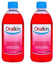 Духи, Парфюмерия, косметика Набор - Kin Oralkin Antiseptic Duo Pack (mouthwash/2x500ml)