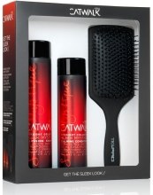 Духи, Парфюмерия, косметика Набор - Tigi Sleek Brush Deal (sh/300ml + cond/250ml + brush)