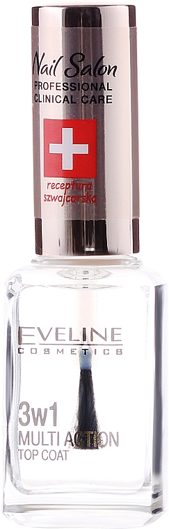 Верхнее покрытие для ногтей - Eveline Cosmetics Nail Salon Multi Action 3in1
