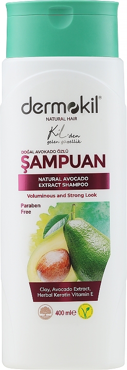 Натуральный шампунь с экстрактом авокадо - Dermokil Vegan Avokado Shampoo — фото N1