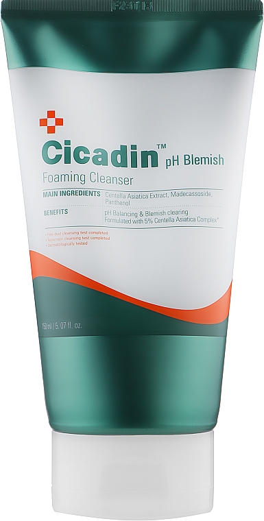 Пенка для умывания для чувствительной кожи - Missha Cicadin pH Blemish Foaming Cleanser — фото N1