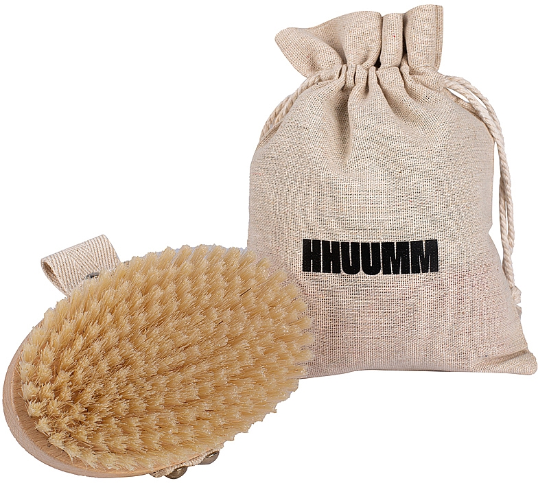 Щетка для массажа и купания, мягкое волокно, светло-коричневая - Hhuumm No.3 — фото N3