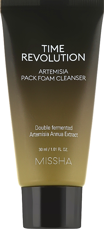 Антивозрастная маска-пенка для умывания - Missha Time Revolution Artemisia Pack Foam Cleanser Trevel Size