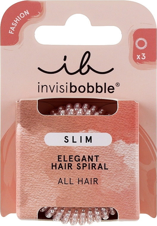 Резинка-браслет для волос - Invisibobble Slim Pink Monocle Elegant Hair Spiral — фото N1