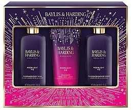 Набор - Baylis & Harding Moonlight Fig Luxury Bathing Essentials Gift Set (sh/gel/300ml + sh/cr/300ml + h/b/lot/200ml) — фото N1