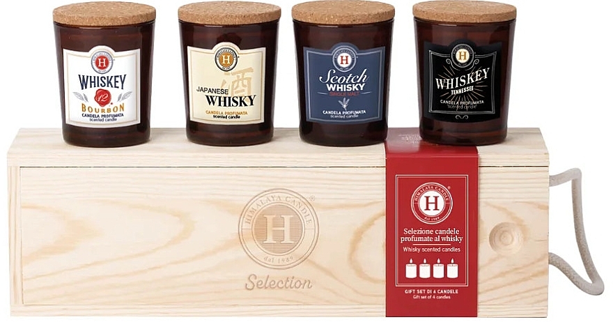 Набор - Himalaya dal 1989 Candela Selection Whisky In Box Set (candle/75gx4 + box/1pcs) — фото N1