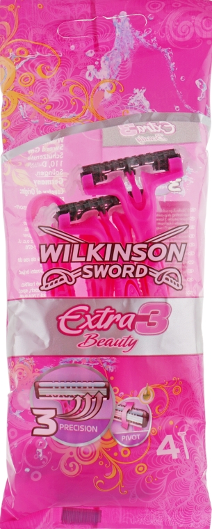 Одноразовые станки, 4 шт. - Wilkinson Sword Xtreme3 Beauty — фото N1