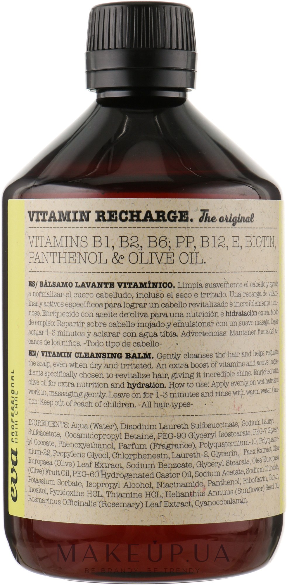 Вітамінний шампунь - Eva Professional Vitamin Recharge Cleansing Balm Original — фото 500ml
