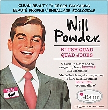 Палетка рум'ян для обличчя - theBalm Will Powder Blush Quad — фото N1