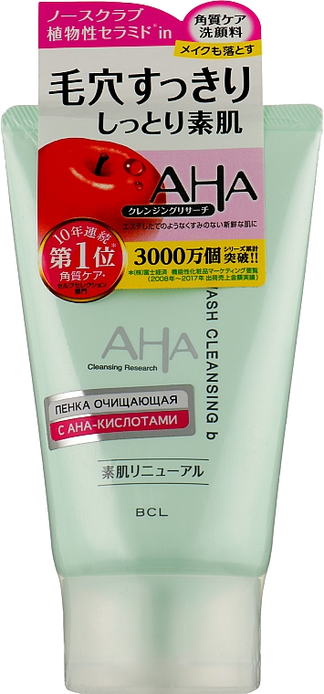 Пінка для обличчя очищувальна з фруктовими кислотами - BCL AHA Wash Cleansing Sensitive — фото N1