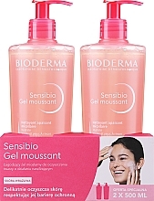 Духи, Парфюмерия, косметика Набор - Bioderma Sensibio Mild Cleansing Foaming Gel (2 x cl/gel/500ml)