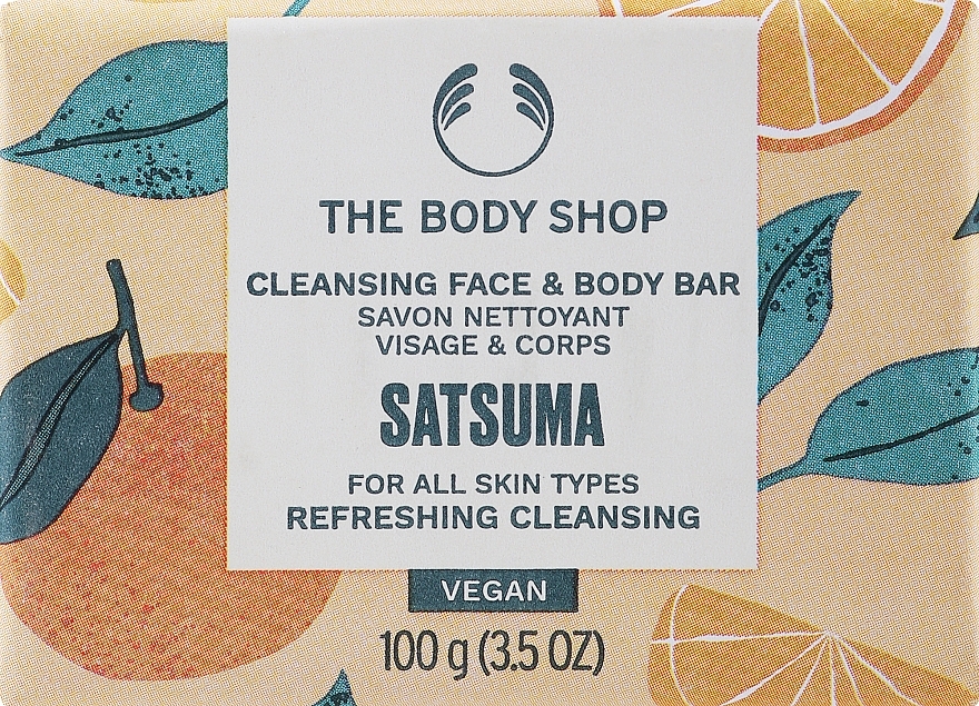 Мыло для лица и тела "Сатсума" - The Body Shop Satsuma Cleansing Face & Body Bar — фото N3