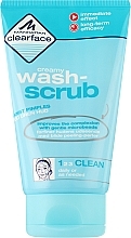 Парфумерія, косметика Очищуючий антибактеріальний гель-скраб - Manhattan Clearface Creamy Wash-Scrub