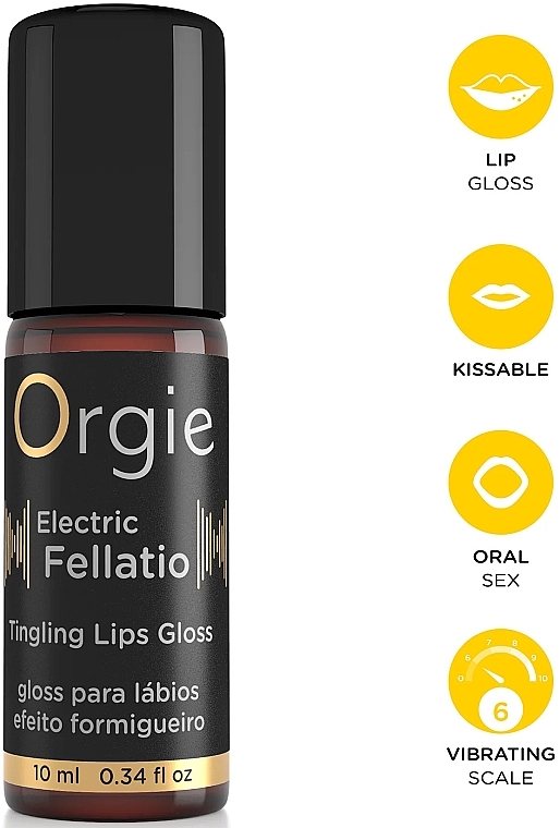 Блеск для губ с виброэффектом - Orgie Electric Fellatio Tingling Lip Gloss — фото N2