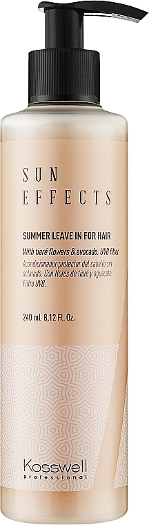 Незмивний кондиціонер для захисту волосся після перебування на сонці - Kosswell Professional Sun Effects Summer Leave In For Hair — фото N1