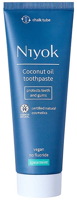 Зубна паста з кокосовою олією "М'ята" - Niyok Organic Spearmint Toothpaste — фото N1